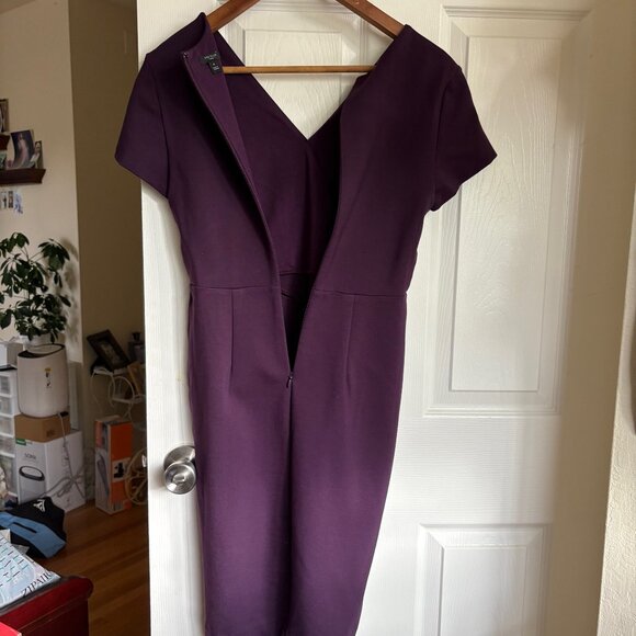 Women's Ann Taylor Petite Deep Purple Dress - Picture 6 of 7